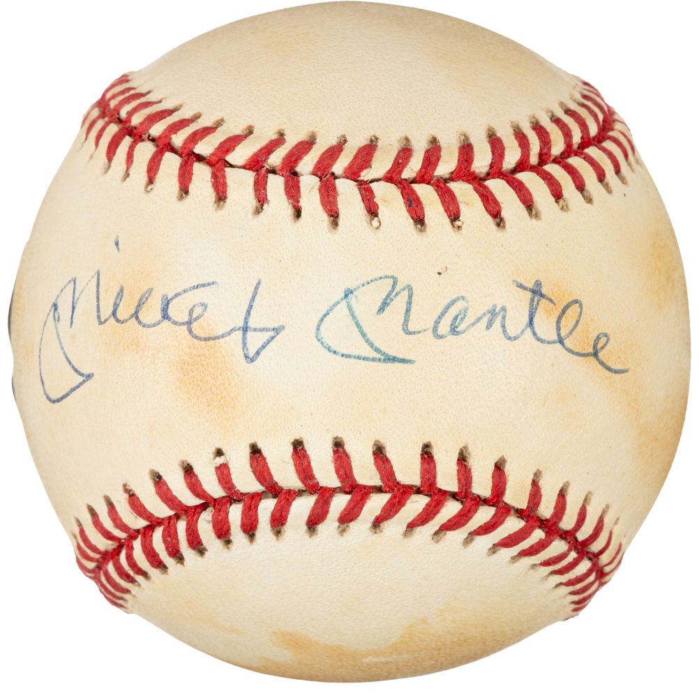 Mickey Mantle New York Yankees Signed American League Baseball BAS AE11873