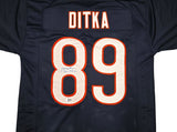 Mike Ditka Chicago Signed Navy Football Jersey BAS