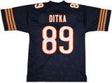 Mike Ditka Chicago Signed Navy Football Jersey BAS