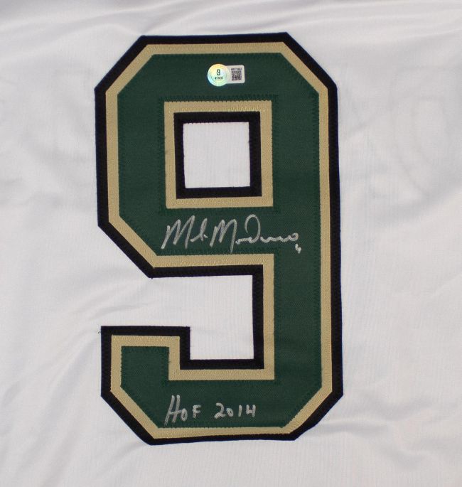 Mike Modano Dallas Signed Alternate White Hockey Jersey HOF 2014 BAS