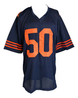 Mike Singletary Chicago Signed Alternate Navy Football Jersey JSA QR Hologram