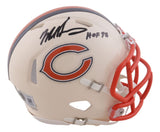 Mike Singletary Signed Chicago Bears RETRO Mini Speed Helmet HOF 98 BAS