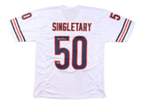 Mike Singletary Chicago Signed White Football Jersey BAS