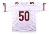 Mike Singletary Chicago Signed White Football Jersey HOF 98 BAS