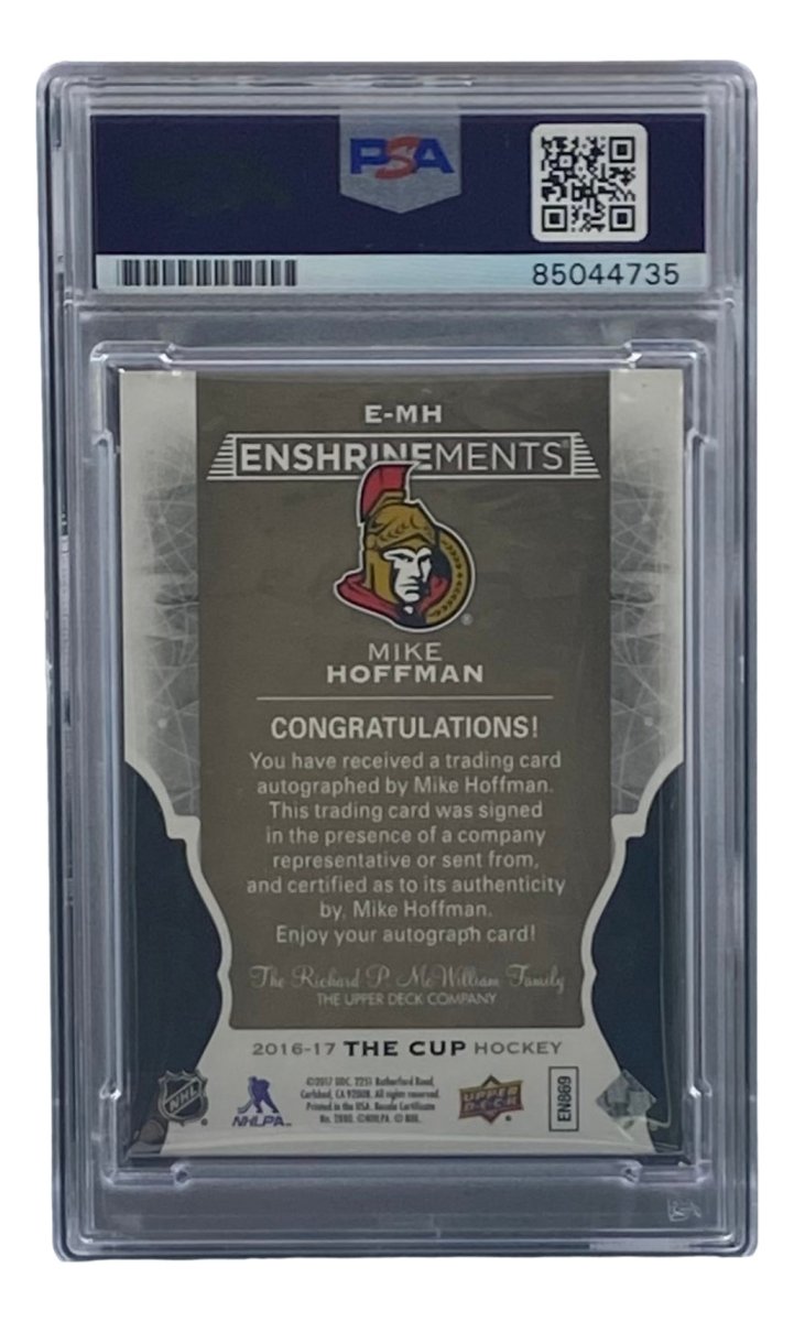 Mike Hoffman Signed 2017 UD #E - MH Ottawa Senators Hockey Card PSA/DNA - Sports Integrity