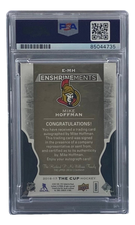 Mike Hoffman Signed 2017 UD #E - MH Ottawa Senators Hockey Card PSA/DNA - Sports Integrity