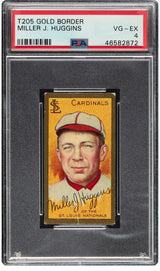 1911 T205 American Beauty Miller Huggins Gold Border Cardinals Card PSA VG-EX 4