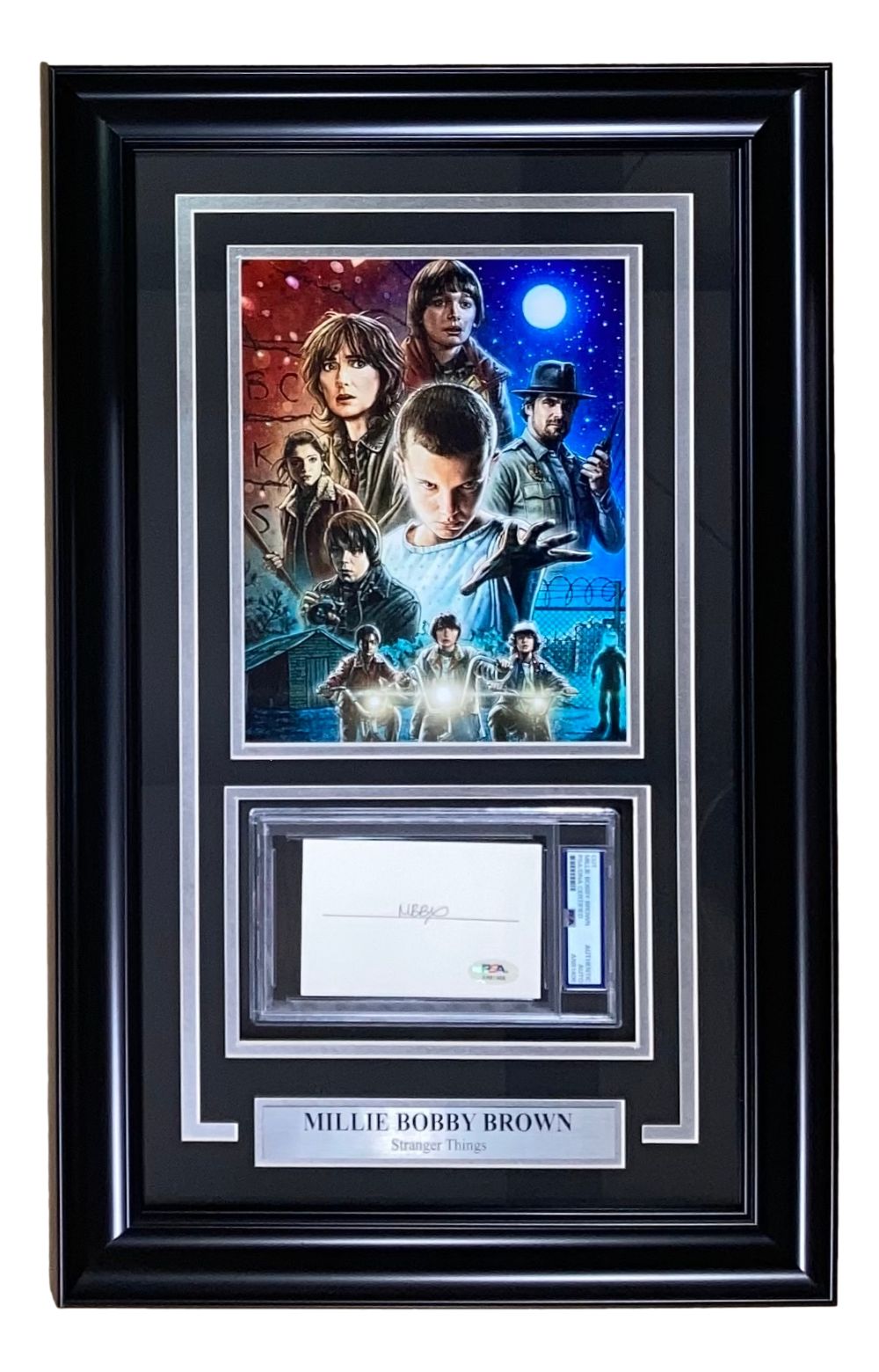 Millie Bobbie Brown Signed Framed Collage 8x10 Stranger Things Photo PSA