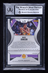 Magic Johnson Signed 2019 Panini Prizm Prizms RW&B #25 Card Auto 10! BAS Slabbed