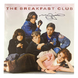 Five teenagers pose together on the Molly Ringwald Signed The Breakfast Club Vinyl Record cover by Sports Integrity, with the movie title above and Molly Ringwald’s autograph over the group.