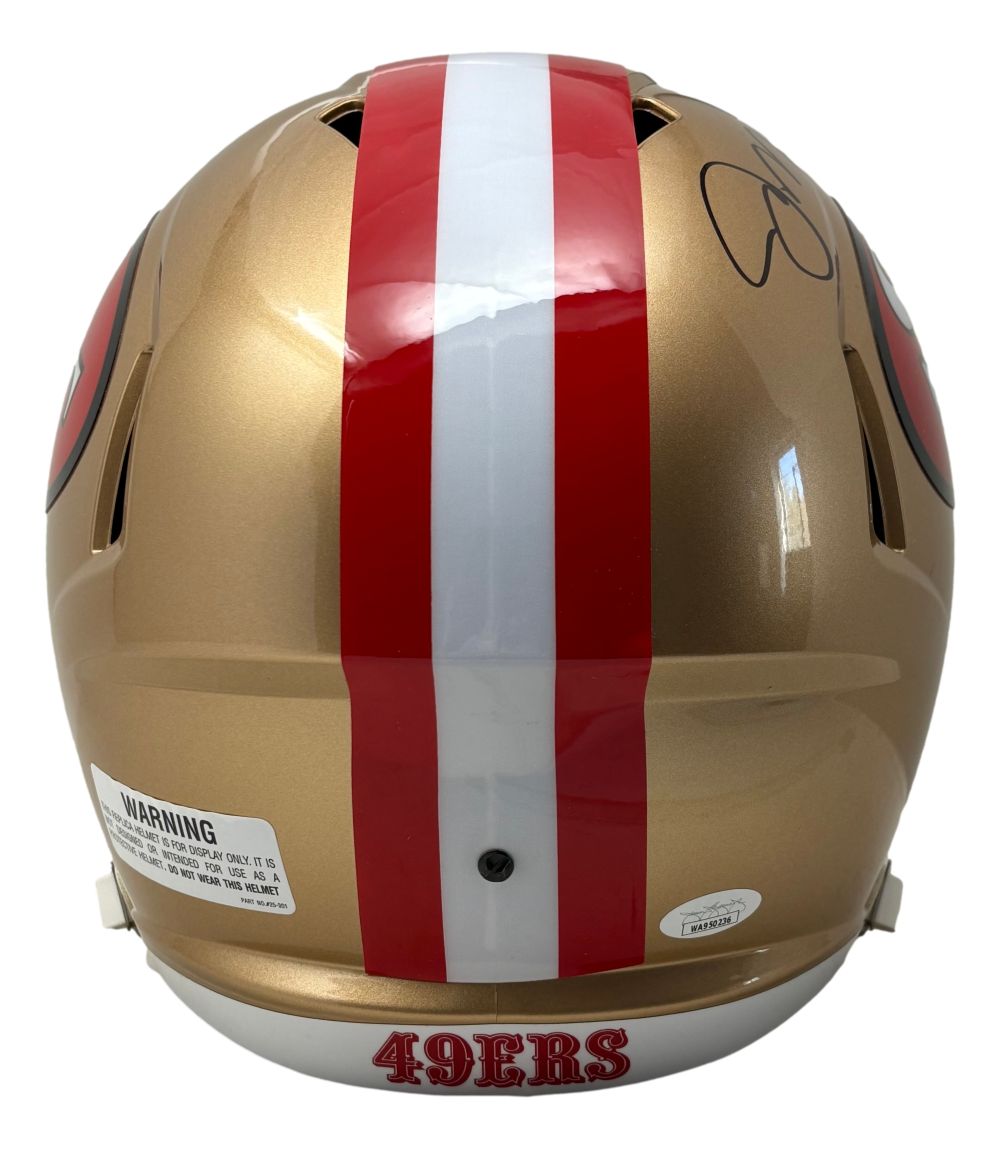 Joe Montana Signed San Francisco 49ers FS Speed Replica Helmet JSA Holo w/ Case