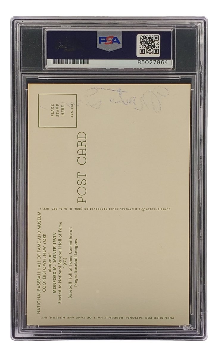 Monte Irvin Signed 4x6 New York Giants HOF Plaque Card PSA/DNA 85027864 - Sports Integrity