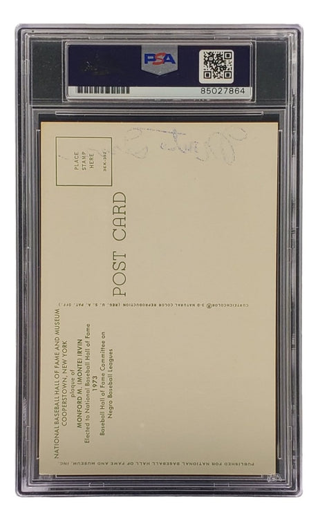 Monte Irvin Signed 4x6 New York Giants HOF Plaque Card PSA/DNA 85027864 - Sports Integrity