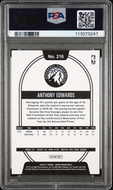Anthony Edwards Signed 2020 Panini Hoops #216 Rookie Card Auto 10! PSA/DNA Slab