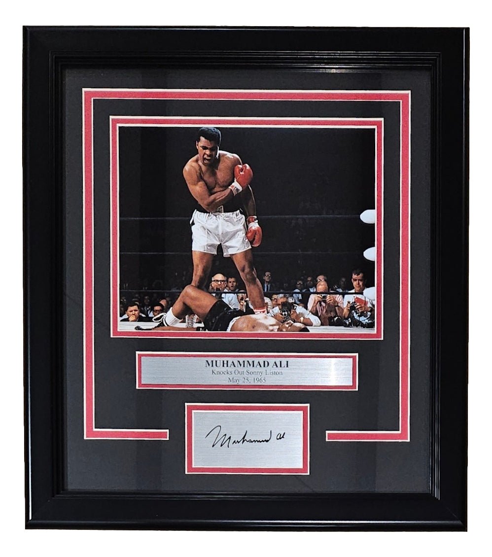 Muhammad Ali Framed 8x10 Sonny Liston KO Photo w/ Laser Engraved Signature - Sports Integrity