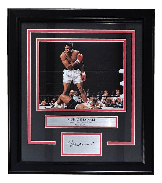 Muhammad Ali Framed 8x10 Sonny Liston KO Photo w/ Laser Engraved Signature - Sports Integrity