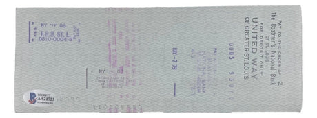 Stan Musial St. Louis Cardinals Signed Bank Check #5543 BAS - Sports Integrity