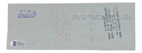 Stan Musial St. Louis Cardinals Signed Bank Check #5755 BAS - Sports Integrity