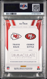 Travis Kelce & George Kittle Signed 2023 IDJ #IDJTKGK Card Auto 9 PSA Slabbed 3