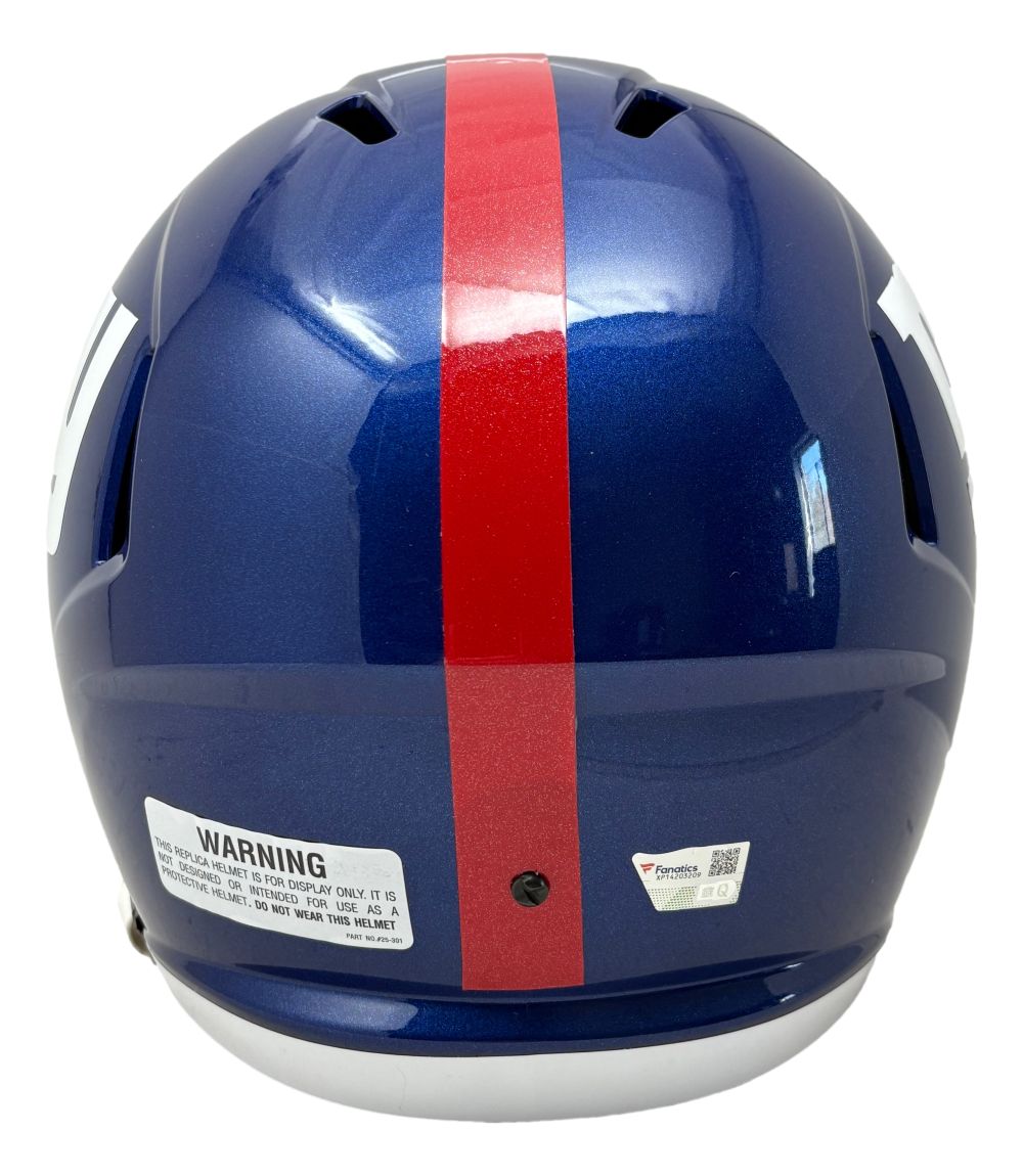 Malik Nabers Signed New York Giants FS Speed Replica Helmet Fanatics w/ Case