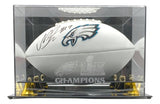 Nakobe Dean Signed Eagles Logo Football PSA/DNA w/ Super Bowl 59 Case