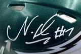 Nakobe Dean Signed Eagles Mini Speed Helmet PSA/DNA w/ Super Bowl 59 LIX Case