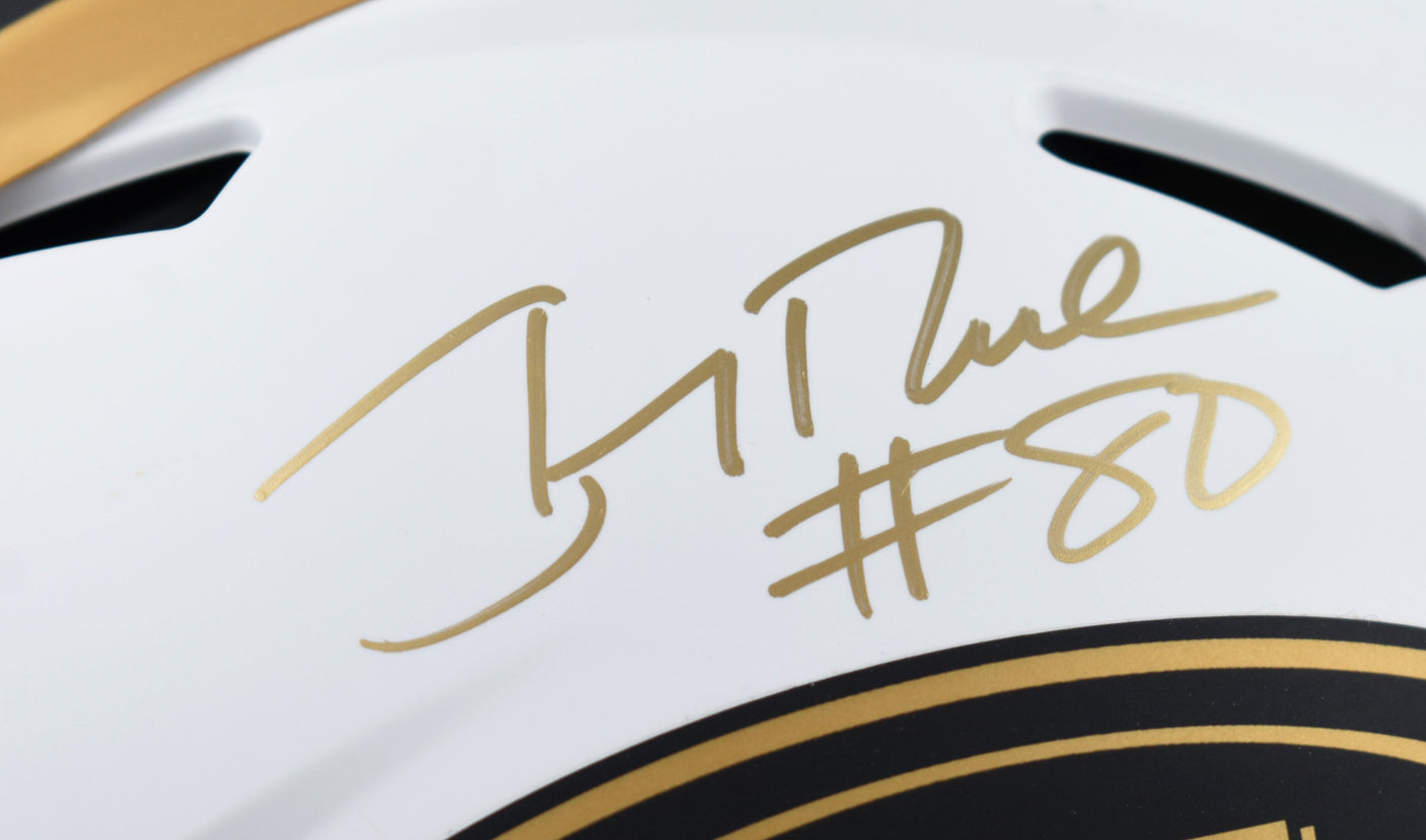 Jerry Rice Autographed 49ers F/S Lunar Speed Authentic Helmet - Fanatics *Gold