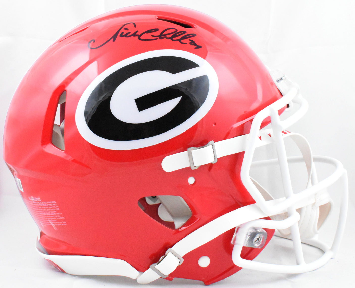 Nick Chubb Autographed Georgia F/S Speed Authentic Helmet - Beckett W Hologram