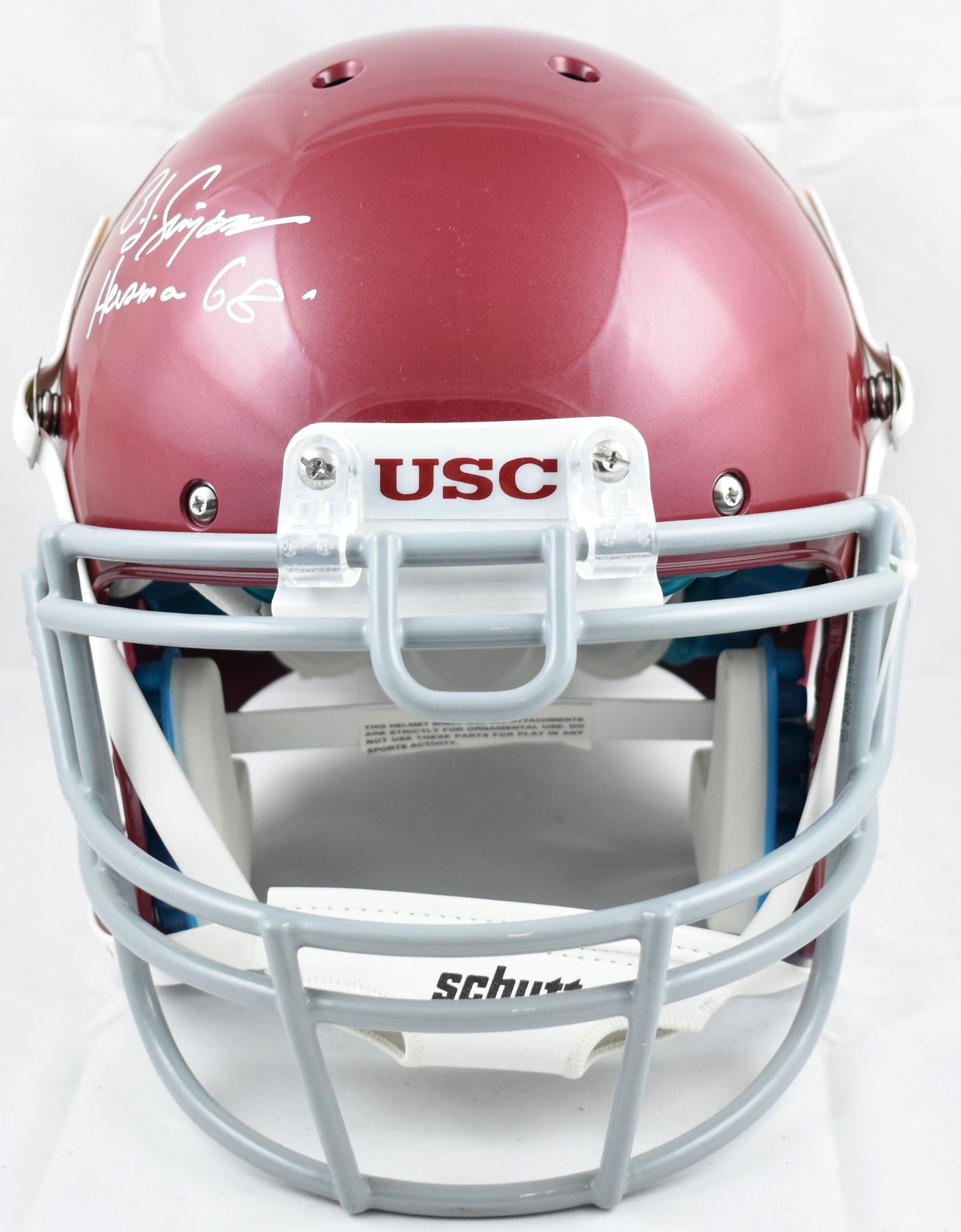 O.J. Simpson Autographed USC F/S Authentic Helmet Heisman - JSA W *White