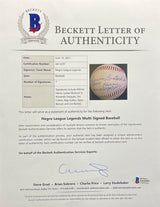 Negro League Legends Multi Signed Baseball 7 Signatures BAS LOA AA13297 - Sports Integrity