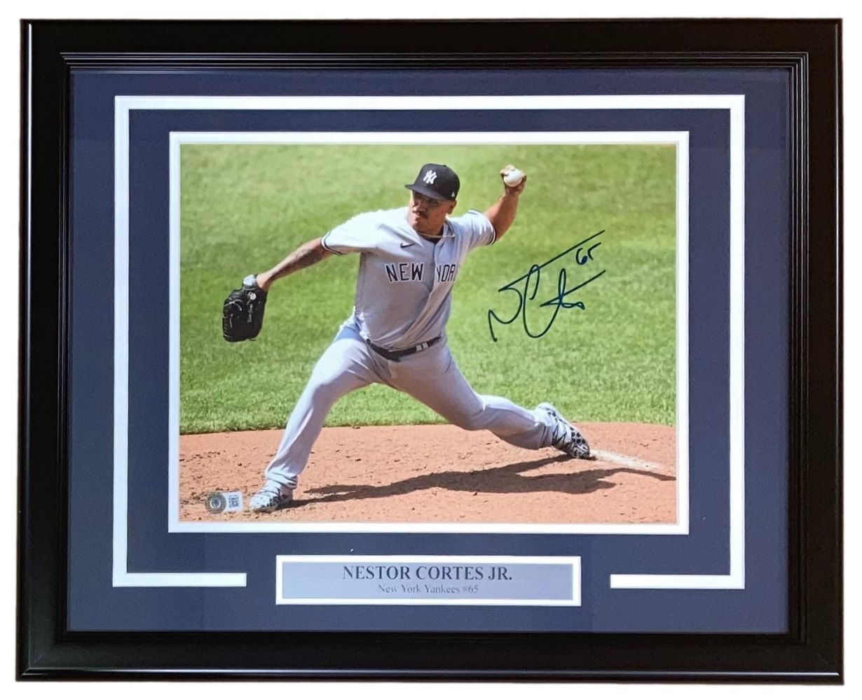 Nestor Cortes Signed Framed 11x14 New York Yankees Photo BAS - Sports Integrity