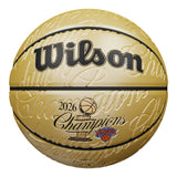 New York Knicks 2026 NBA Finals Champions Wilson Gold Embossed Basketball Fanatics
