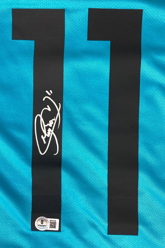 Neymar Jr Signed Santos FC Blue Nike Soccer Jersey BAS