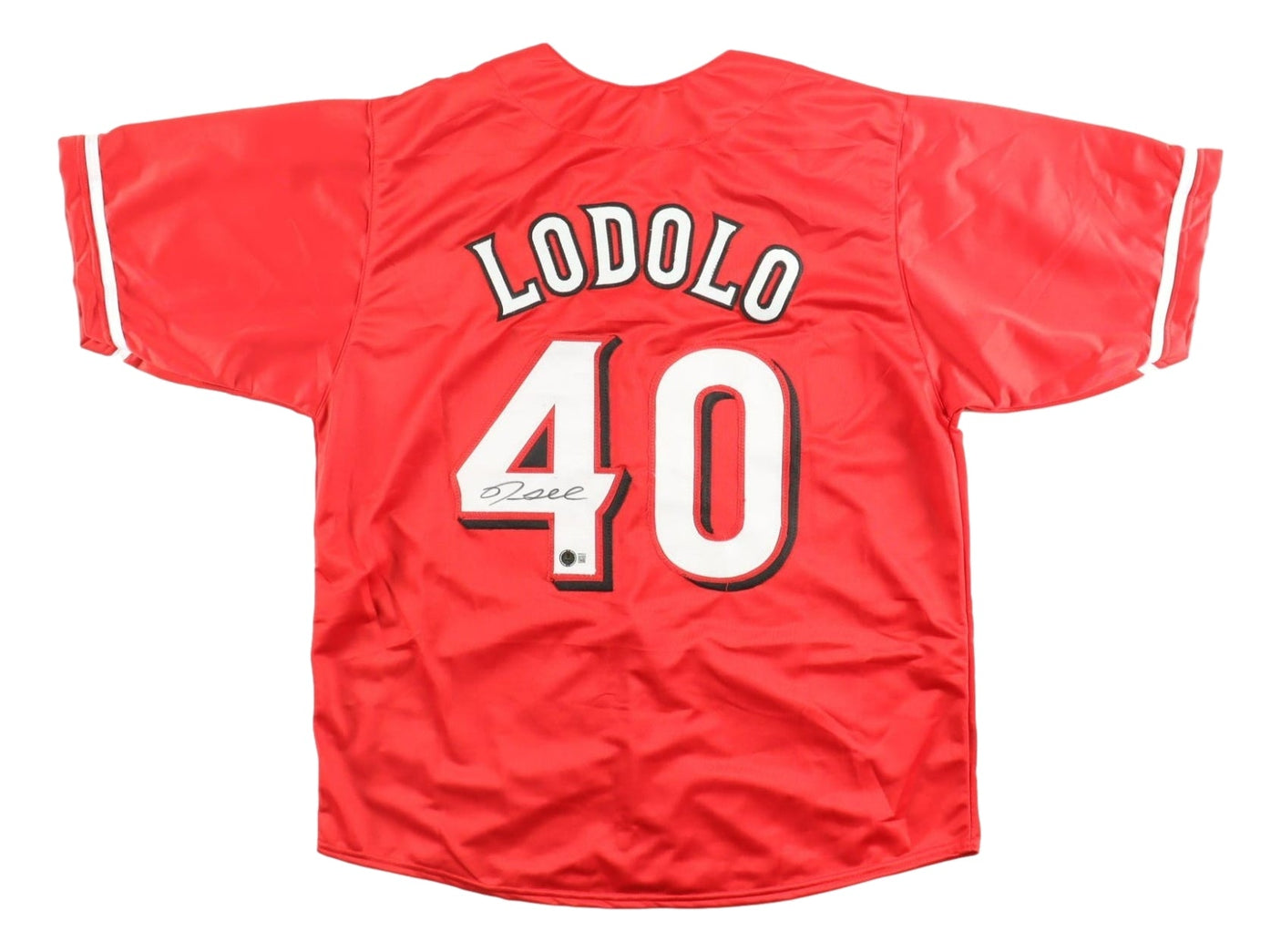 Nick Lodolo Cincinnati Signed Red Baseball Jersey BAS