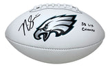 A Sports Integrity football featuring the Eagles logo, signed by Nick Sirianni with “SB LIX Champs” inscription.