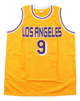 Nick Van Exel Los Angeles Signed Yellow Basketball Jersey JSA