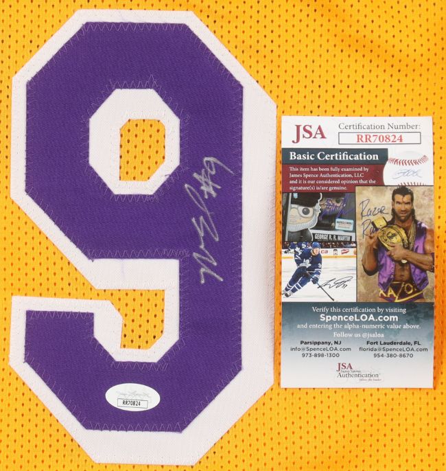 Nick Van Exel Los Angeles Signed Yellow Basketball Jersey JSA