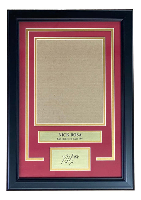 Nick Bosa 49ers 8x10 Vertical Photo Laser Engraved Signature Frame Kit - Sports Integrity