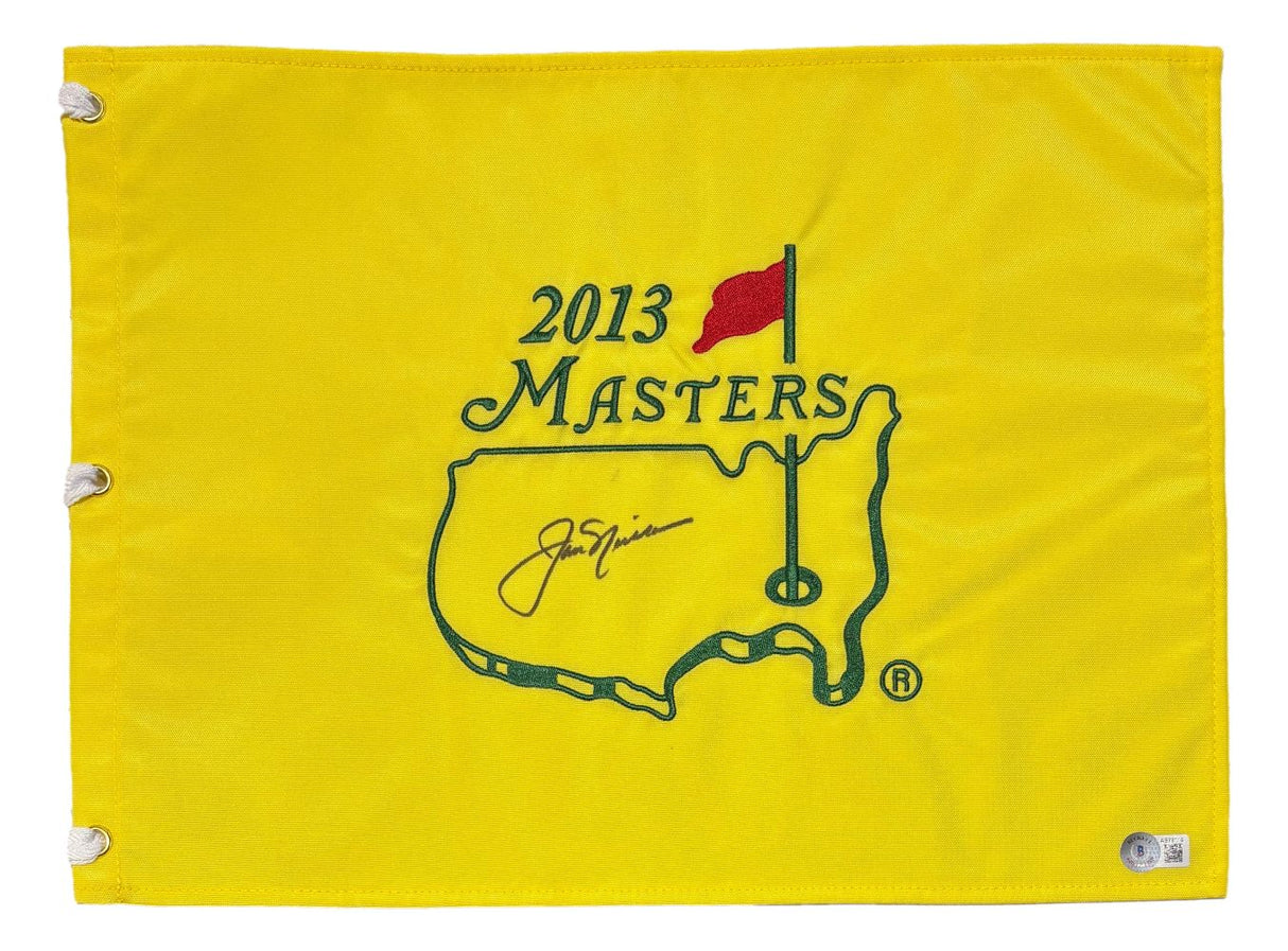 Jack Nicklaus Signed 2013 Masters Golf Flag BAS