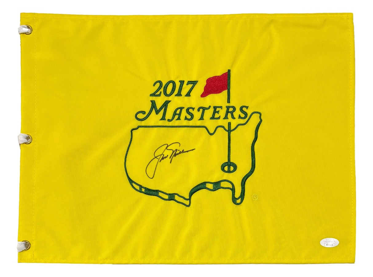 Jack Nicklaus Signed 2017 Masters Golf Flag JSA LOA
