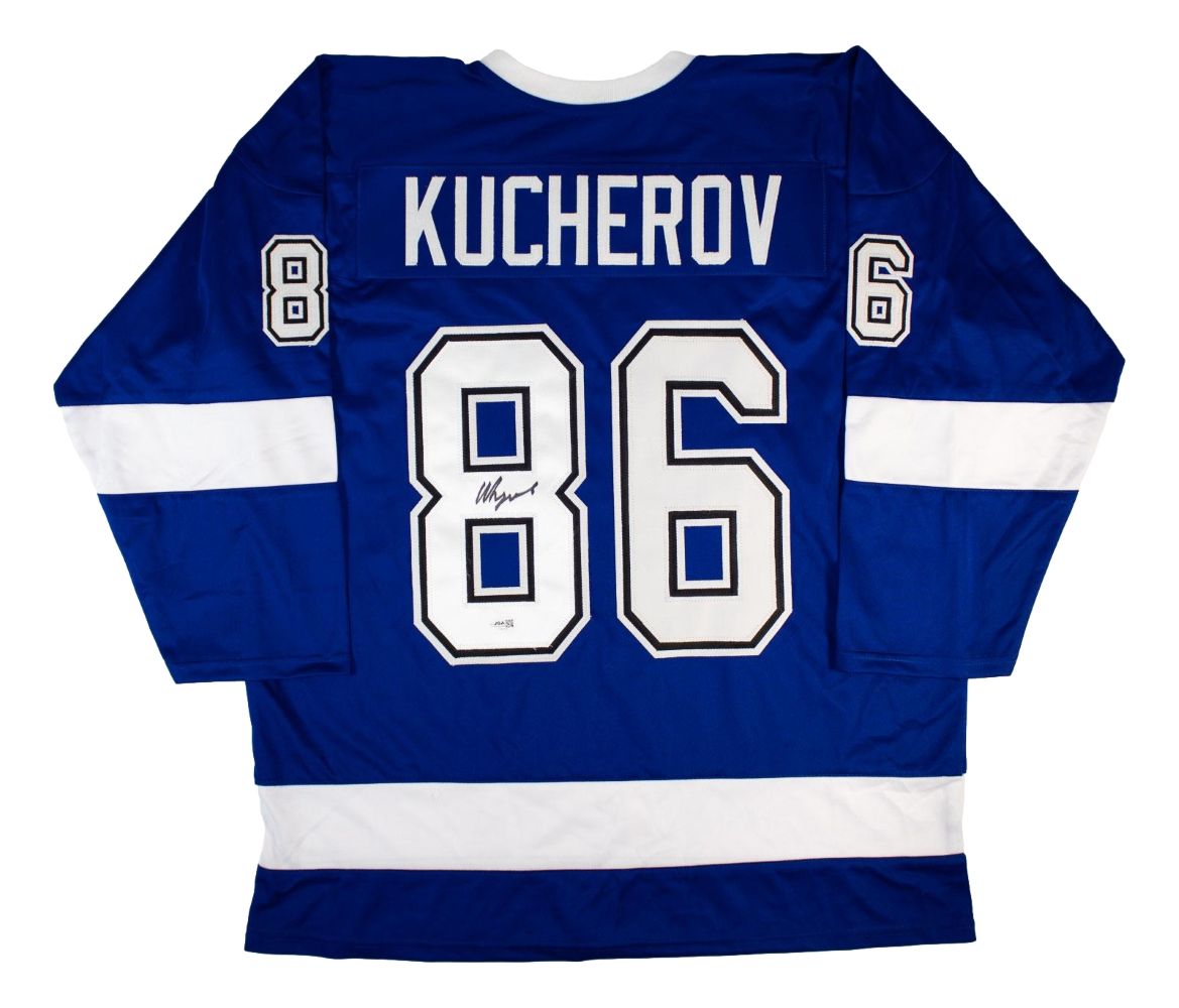 Nikita Kucherov Tampa Bay Signed Blue Hockey Jersey JSA
