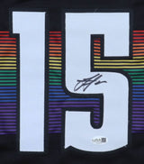 Nikola Jokic Denver Signed Black Basketball Jersey JSA QR