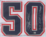Rob Ninkovich New England Signed White Football Jersey SB XLIX LI Champ BAS