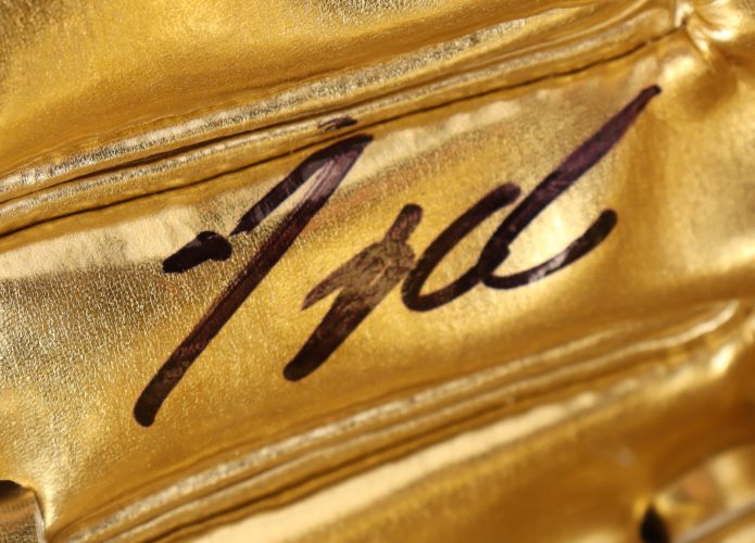 Nolan Arenado St Louis Cardinals Signed Mini Rawlings Gold Glove JSA QR Hologram
