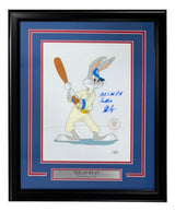Nolan Ryan Signed Framed 1992 Looney Tunes Film Cel 108.5 MPH Fastball PSA/DNA