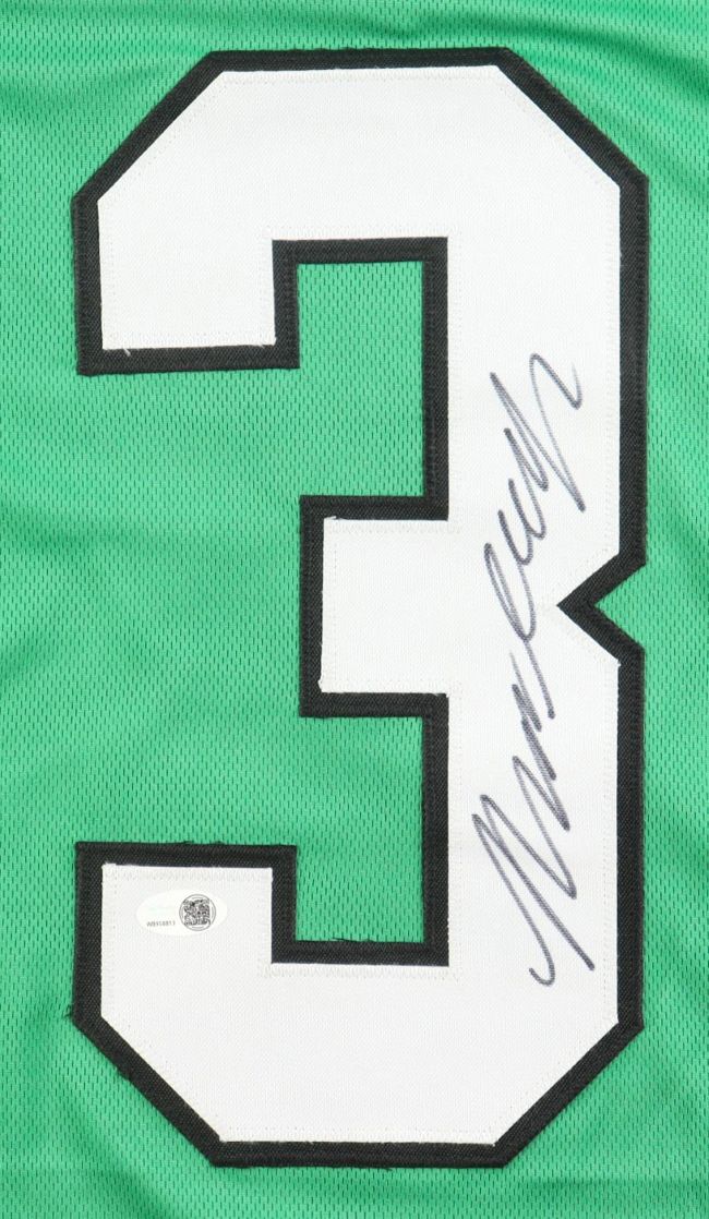 Nolan Smith Jr Philadelphia Signed Kelly Green Football Jersey JSA QR Hologram