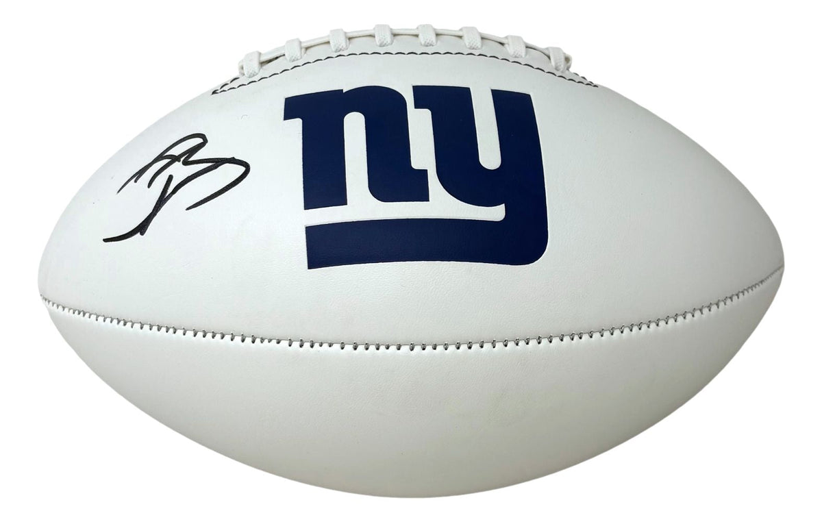Odell Beckham Signed New York Giants Logo Franklin Football JSA QR