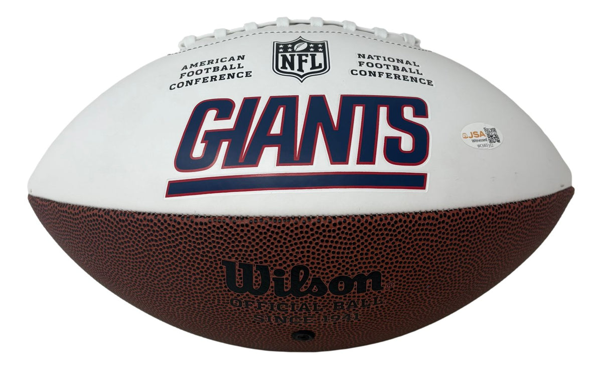 Odell Beckham Signed New York Giants Logo Football JSA QR