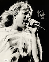 Joe Elliott Signed 11x14 Black And White Def Leppard Photo JSA ITP