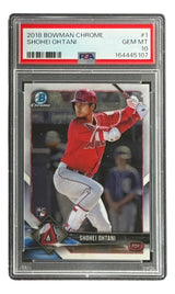 Shohei Ohtani Slabbed 2018 Bowman Chrome #1 Angels Rookie Card 2 PSA Gem MT 10